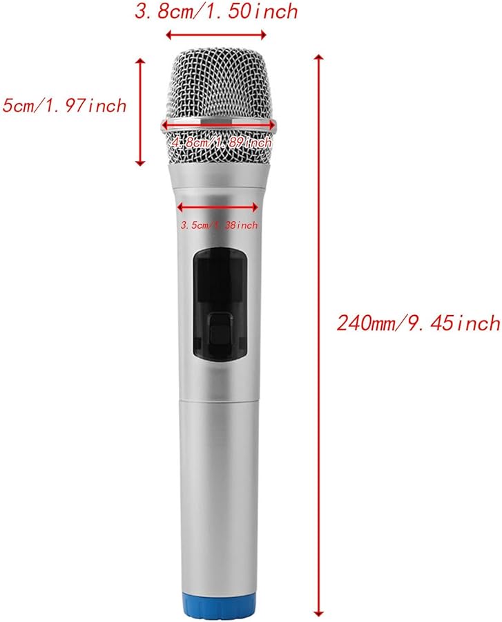 Silver Blue Kids Journalist Costume Prop Activity Show Model Pretend Play Decorative Microphone - Image 3
